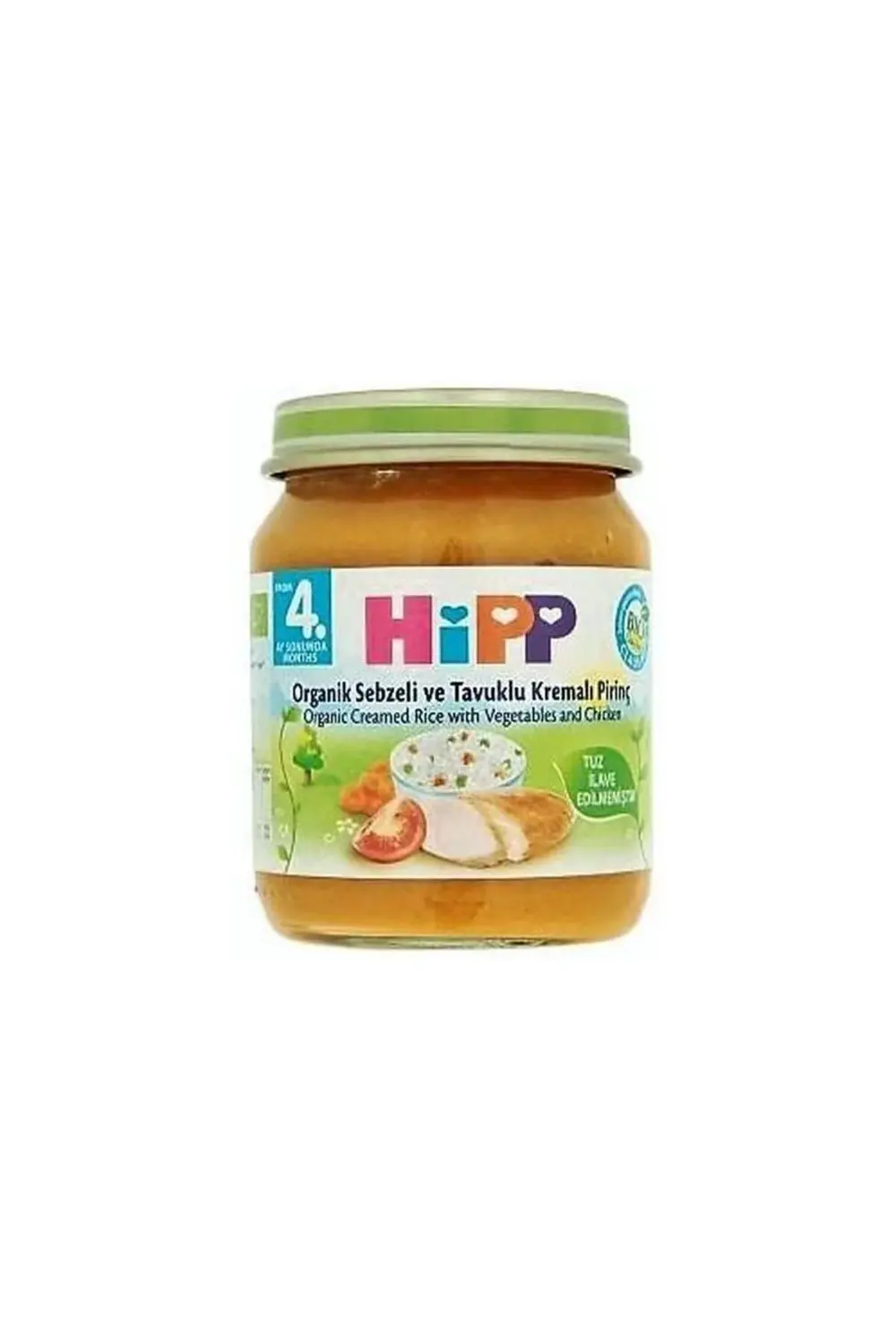 Organik Sebze ve Tavuklu Kremalı Pirinç 125 Gr