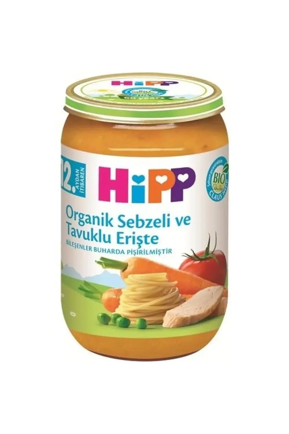 Organik Sebzeli Tavuklu Erişte 220 gr