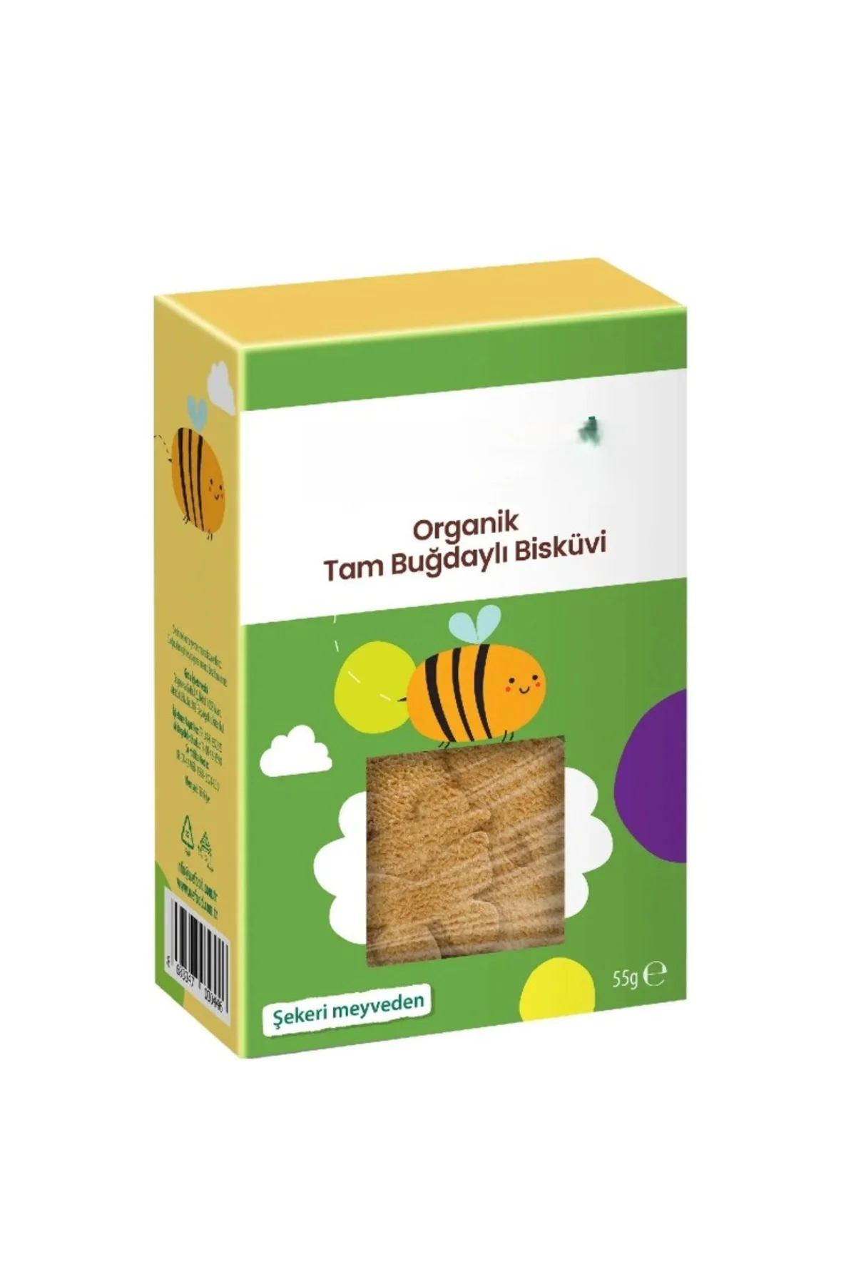 Organik Tam Buğdaylı Bisküvi 55gr