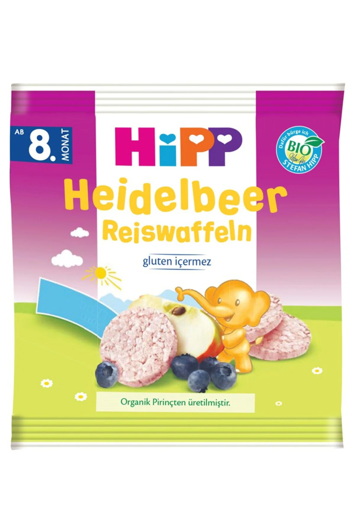 Organik Yabanmersinli Pirinçli Bebek Gofreti 30 Gr