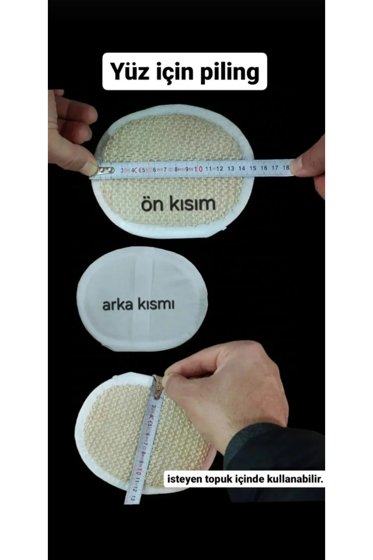 Organik Yüz Pedi Doğal Peeling Kabak Lifi Yüz Temizleme Pedi Bany