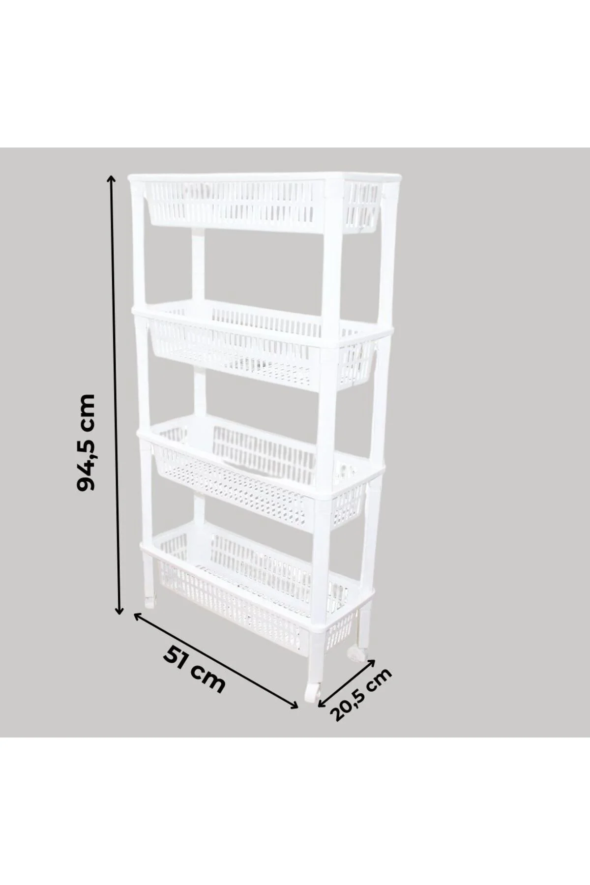 Organizer 4 Katlı Tekerli Tezgah Arası Raf Düzenleyici Org-77
