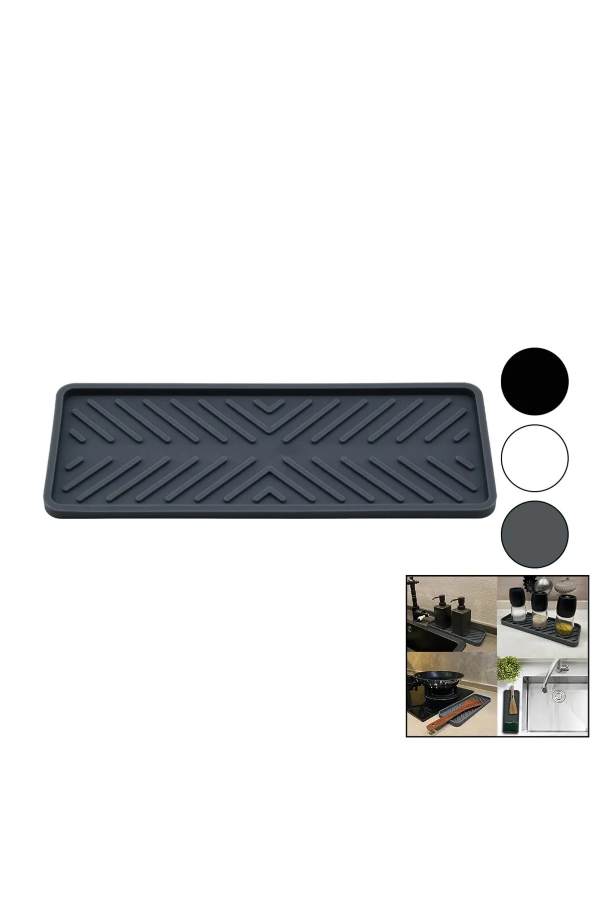 Organizer - Silikon Mutfak Lavabo Düzenleyici Renkli Mat 22.5 X 9CM BRKT-178617 Organizer - Silikon Mutfak Lavabo Düzenleyici Renkli Mat 22.5 X 9CM BRKT-178617