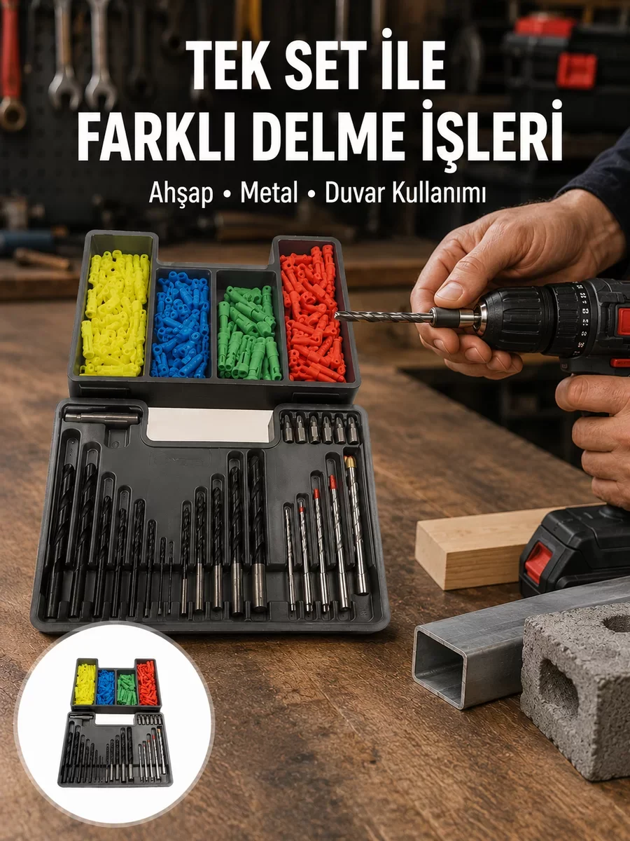 Organizerli Matkap Ucu Seti - Yeni Nesil Profesyonel Çok Amaçlı Delme Çözümü