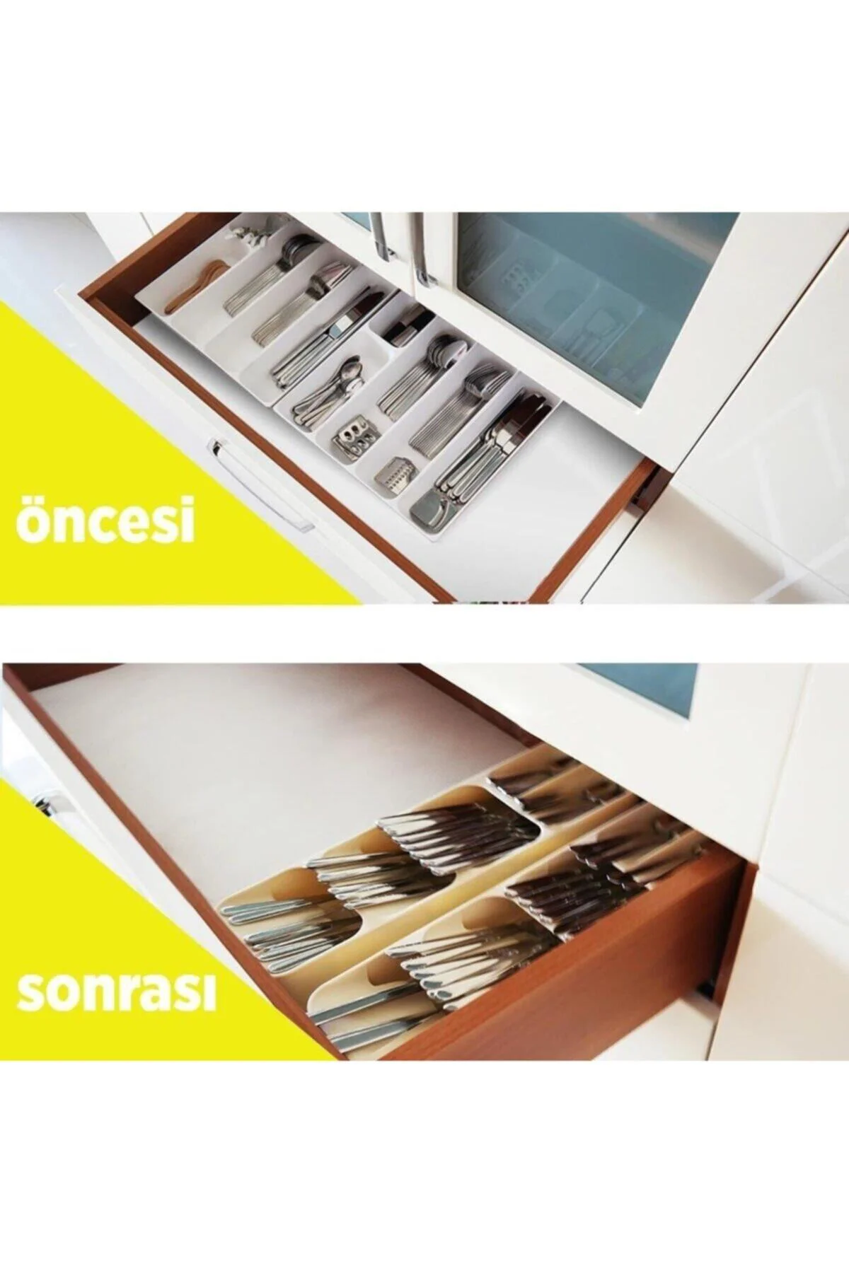 Organizers Pratik Çatal Kaşık Düzenleyici Çekmeçe Düzenleyici 4 B