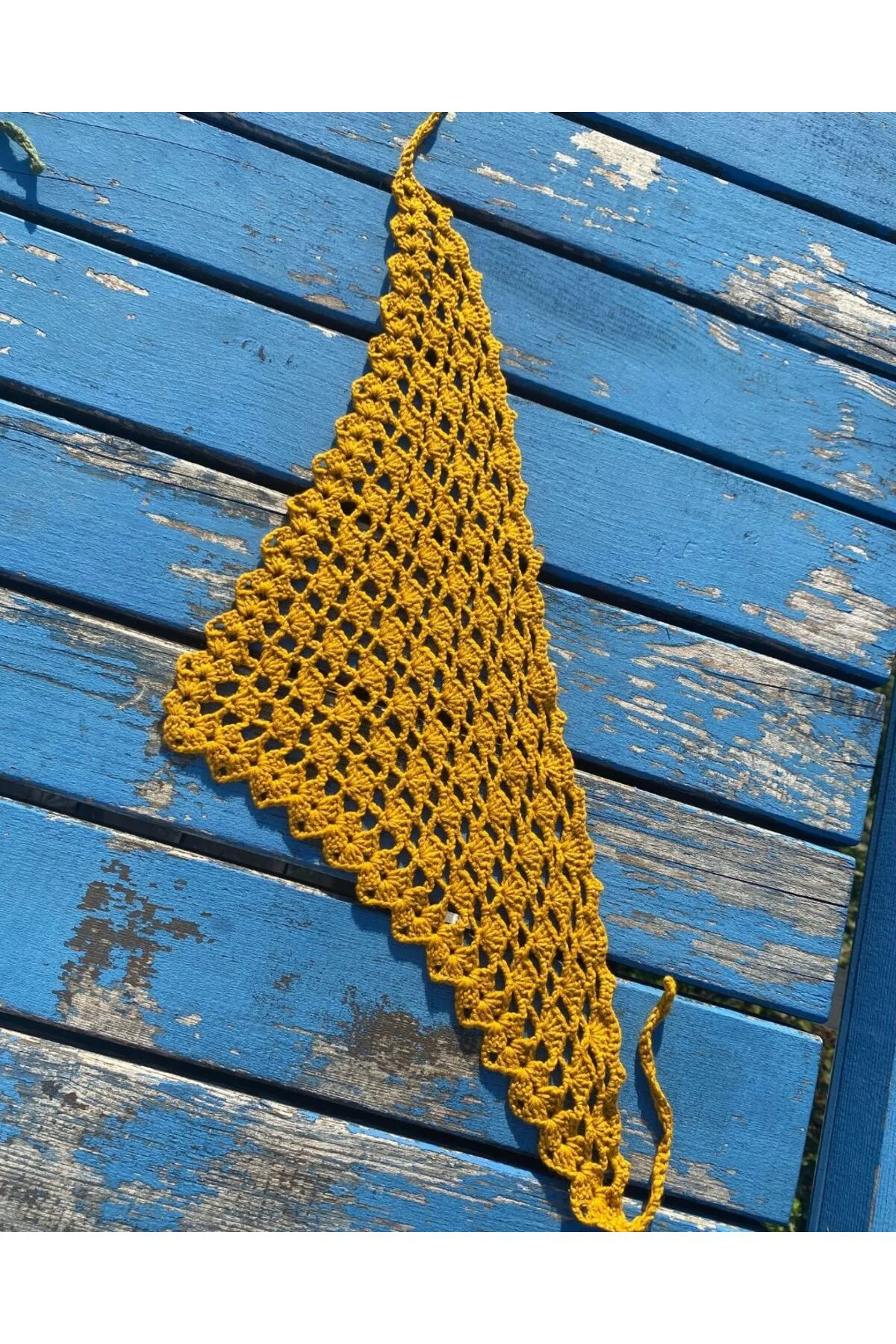 Örgü Bandana – Yelken Motifli - Hardal Sarısı- Rahat Bohem El Emeği Aksesuar Örgü Bandana – Yelken Motifli - Hardal Sarısı- Rahat Bohem El Emeği Aksesuar