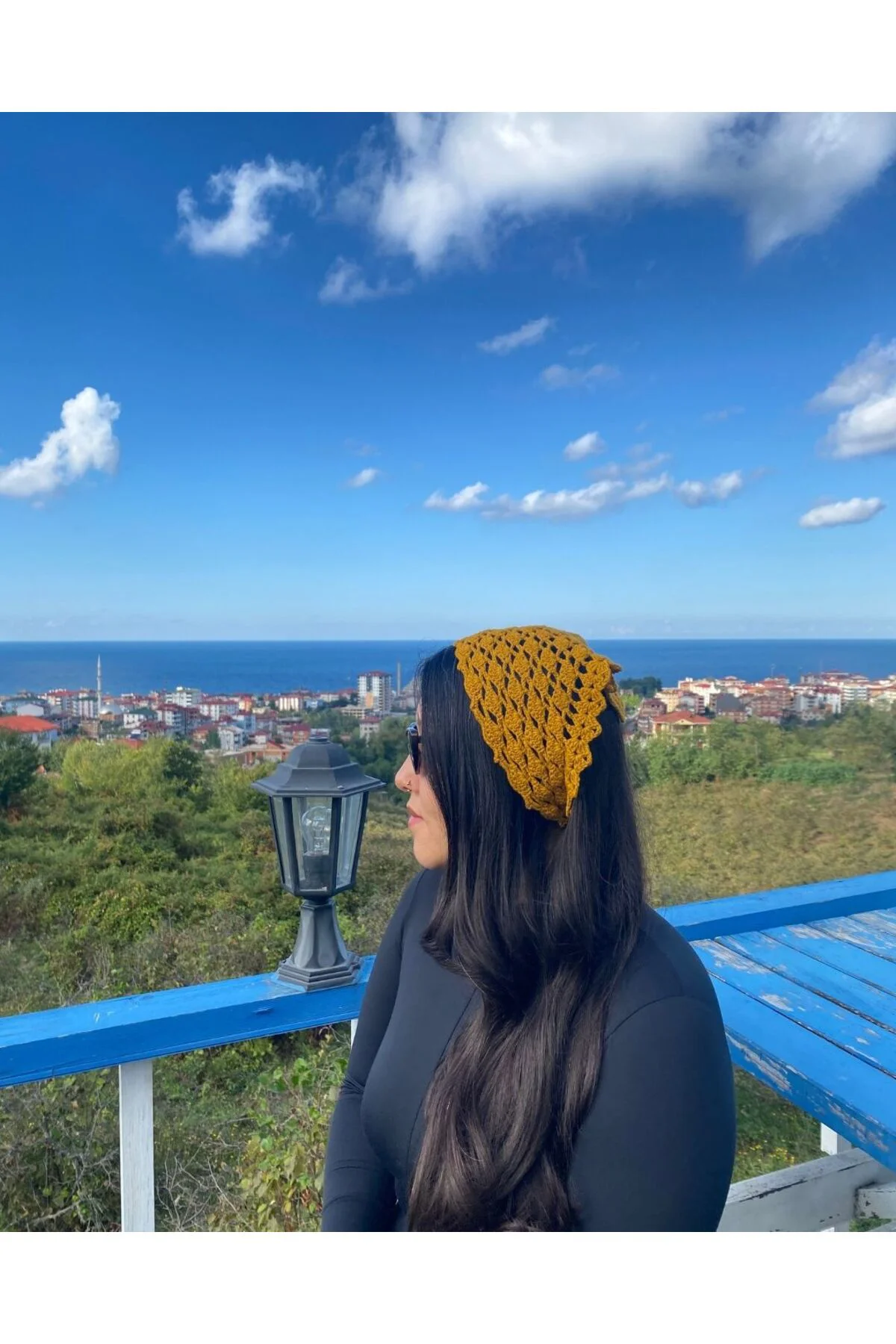 Örgü Bandana – Yelken Motifli - Hardal Sarısı- Rahat Bohem El Emeği Aksesuar Örgü Bandana – Yelken Motifli - Hardal Sarısı- Rahat Bohem El Emeği Aksesuar