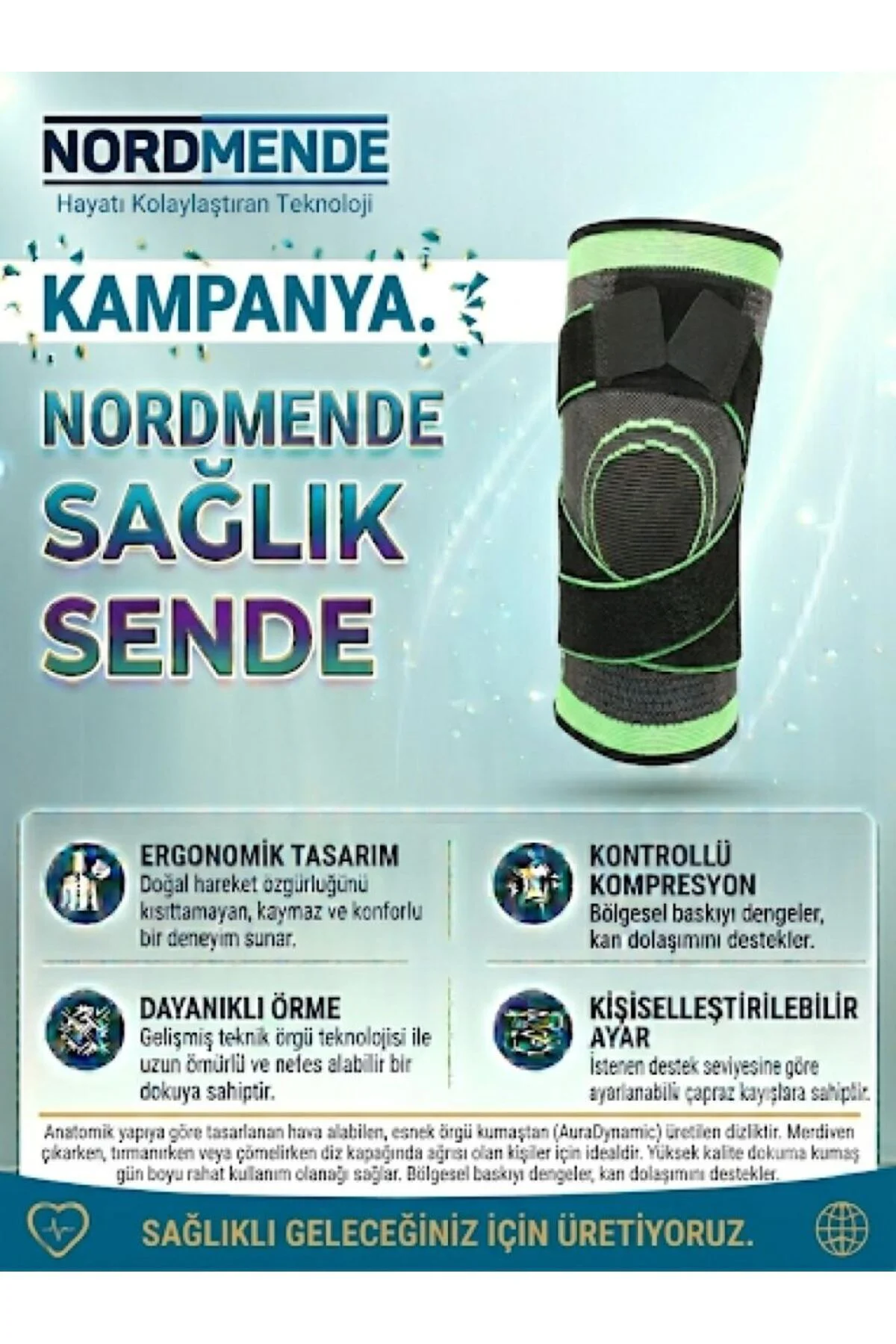 Örgü Dizlik | Kontrollü Kompresyonlu Diz Destekleyici Örgü Dizlik | Kontrollü Kompresyonlu Diz Destekleyici