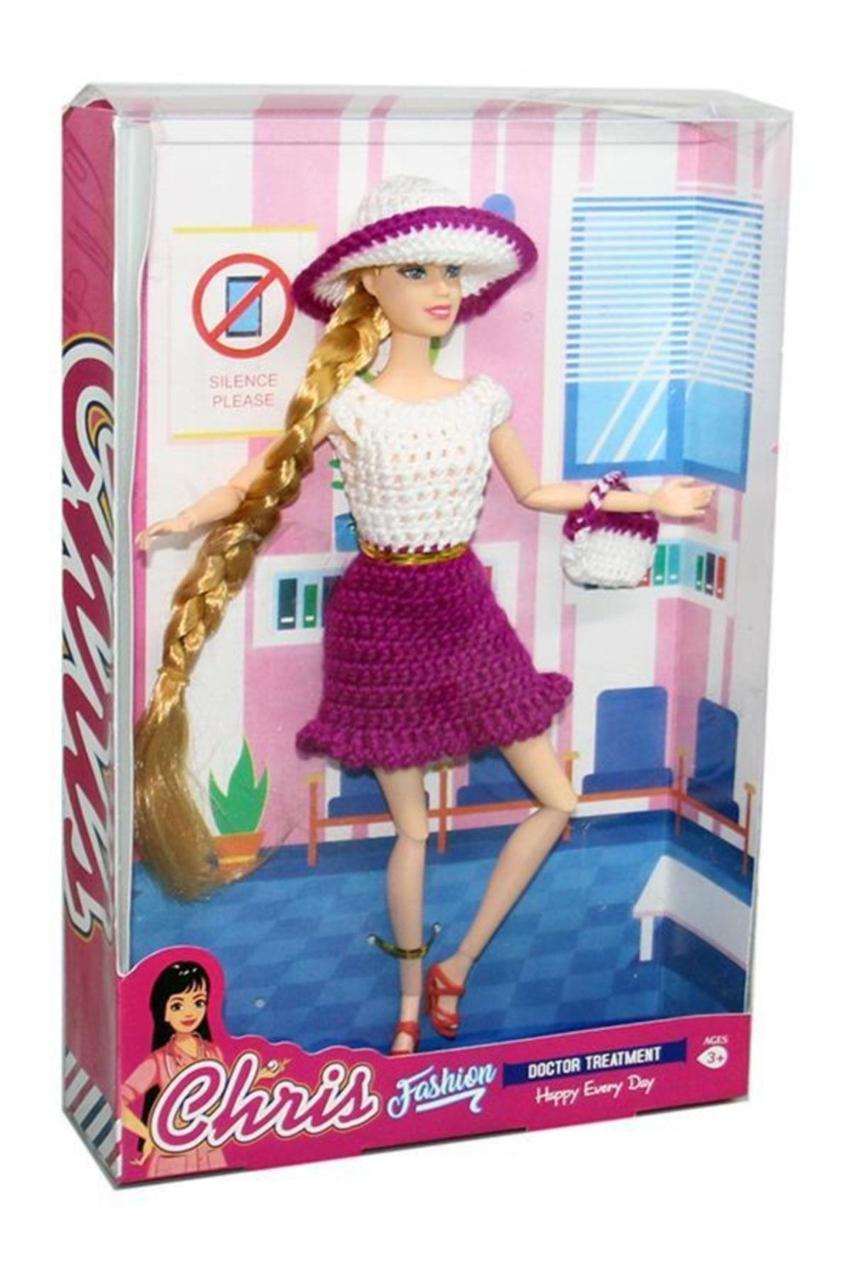 Oyuncak Store Örgü Elbiseli Model Bebek 29 Cm