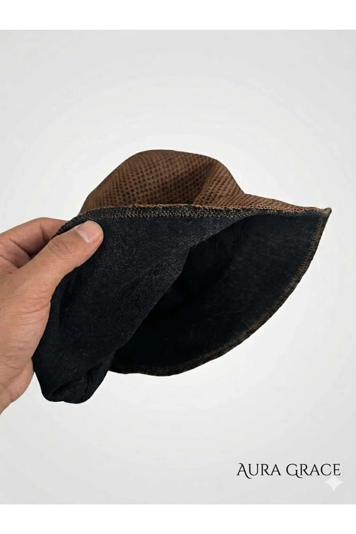 Örgü Hasır Görünümlü Kova Şapka Nefes Alabilen Yazlık Bucket Hafif ve Şık Tasarım Günlük & Tatil Kullanım Trend Stil Sahibi Unisex
