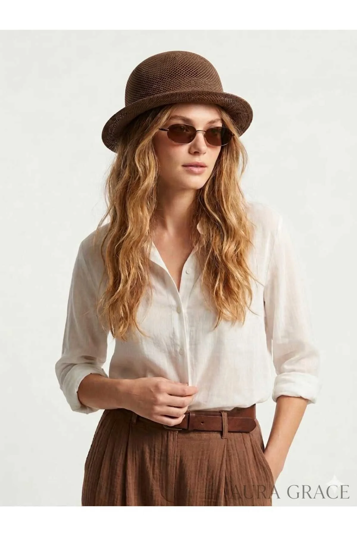 Örgü Hasır Görünümlü Kova Şapka Nefes Alabilen Yazlık Bucket Hafif ve Şık Tasarım Günlük & Tatil Kullanım Trend Stil Sahibi Unisex