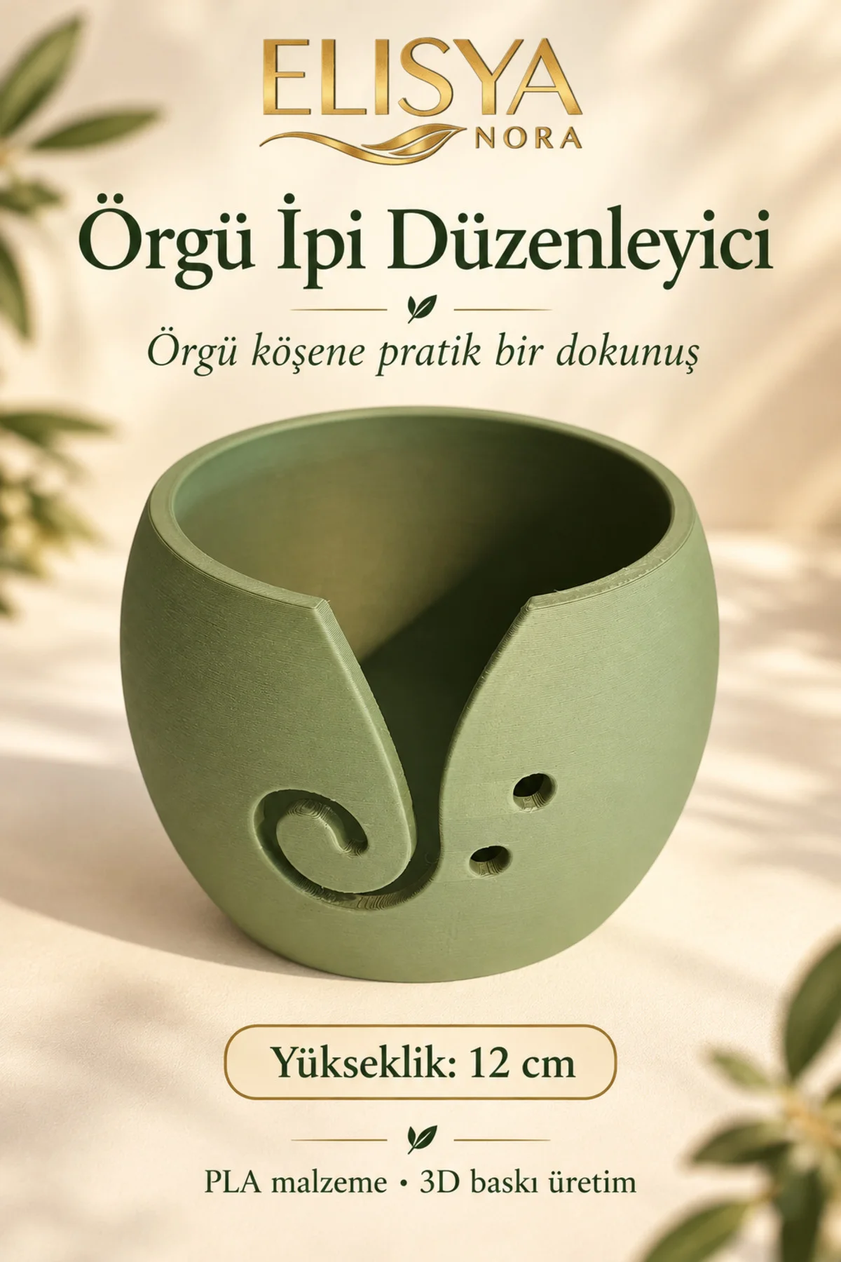 Örgü İpi Düzenleyici Yumak Tutucu Örgü Kasesi 12 cm - Görsel 3