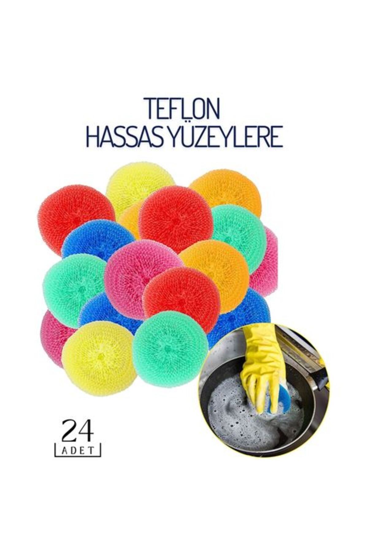 Modacar Örgülü Bulaşik Pedi Teflon Yüzey Ave Design 24 Lü