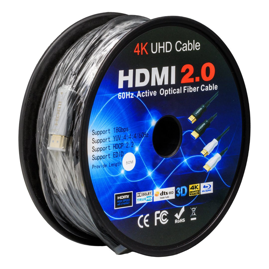 Örgülü Çipsetli + Çift Filtreli 50 Metre HDMI Kablo Örgülü Çipsetli + Çift Filtreli 50 Metre HDMI Kablo