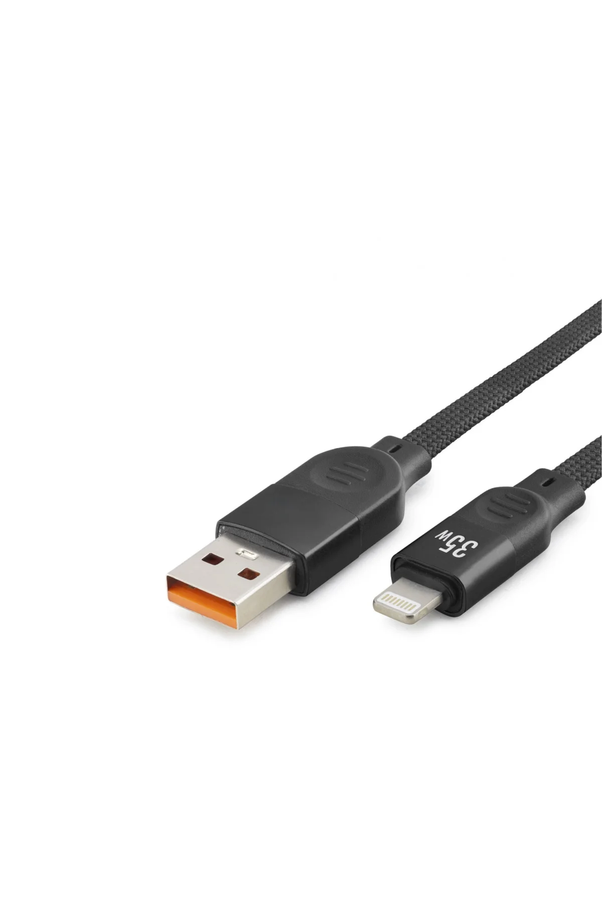 Örgülü Siyah Usb Lightning Şarj Kablosu 1 M 35W Örgülü Siyah Usb Lightning Şarj Kablosu 1 M 35W