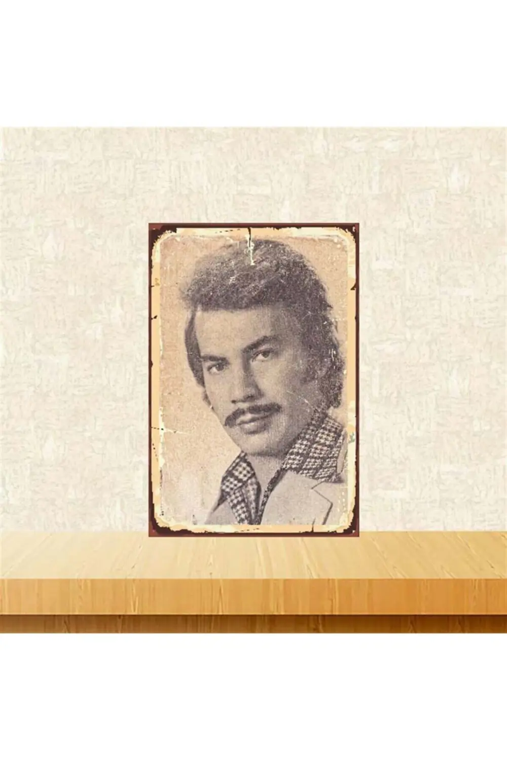 Orhan Gencebay 20 30 cm Retro Ahşap Poster Tkfx3810