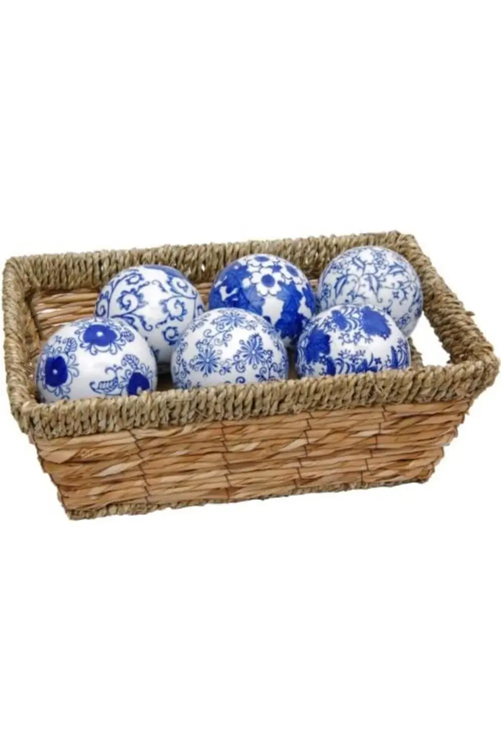 Oriental Möbel 7,6 cm blau & weiß Porzellan Dekoration Ball Set (