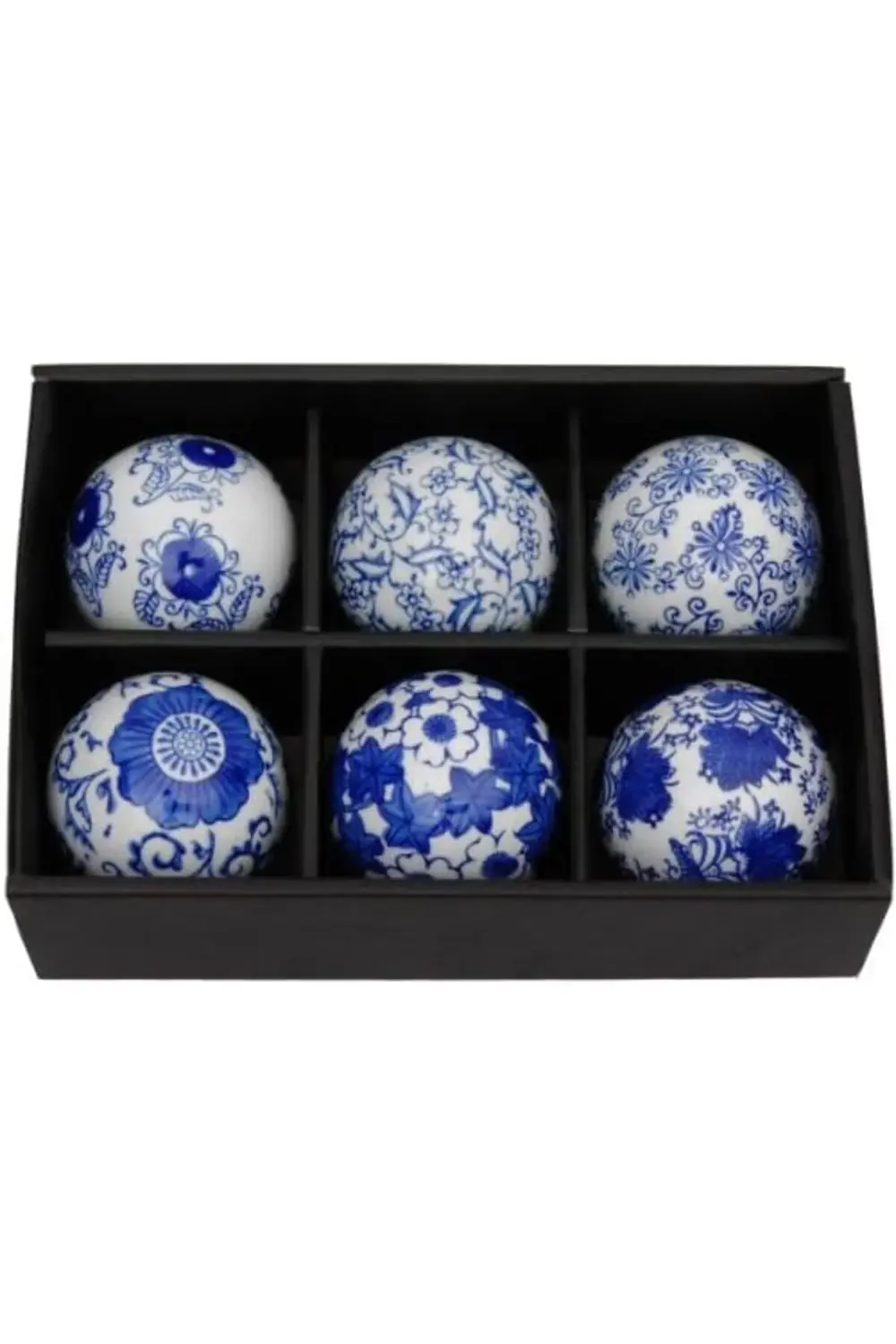 Oriental Möbel 7,6 cm blau & weiß Porzellan Dekoration Ball Set (