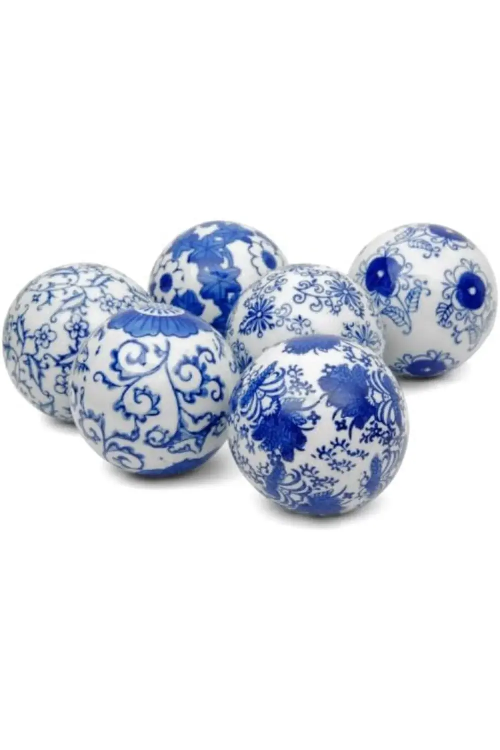 Oriental Möbel 7,6 cm blau & weiß Porzellan Dekoration Ball Set (