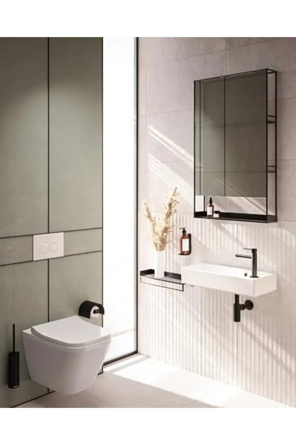 Origin A4488836 Kapaklı Tuvalet Kağıtlığı, Mat Siyah 395519