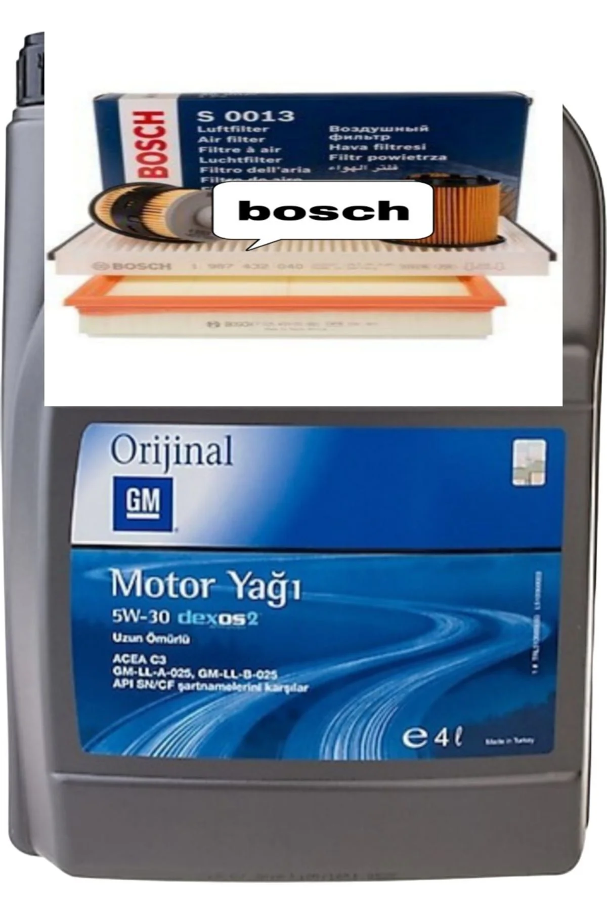 Orijinal 5W-30 dexos2 4lt dpf li yağ+ Bosch Hyundai İ30 1.6 Crdi 