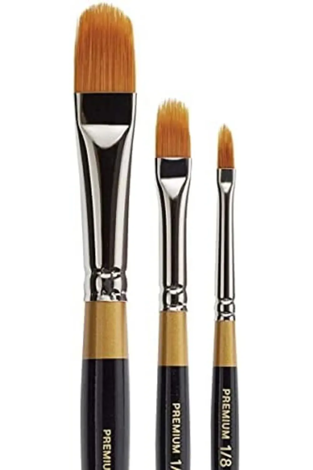 Orijinal 9520 Serisi, Altın Taklon Filbert Tırmık/Tarak 3 Parça S