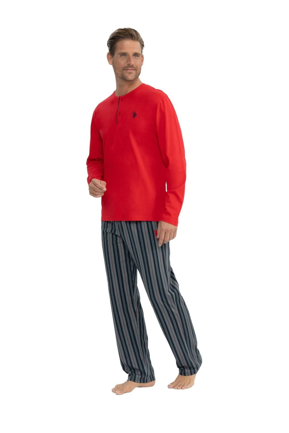 Orijinal, Lisanslı Erkek Kırmızı Patlı Pijama Takımı 18843