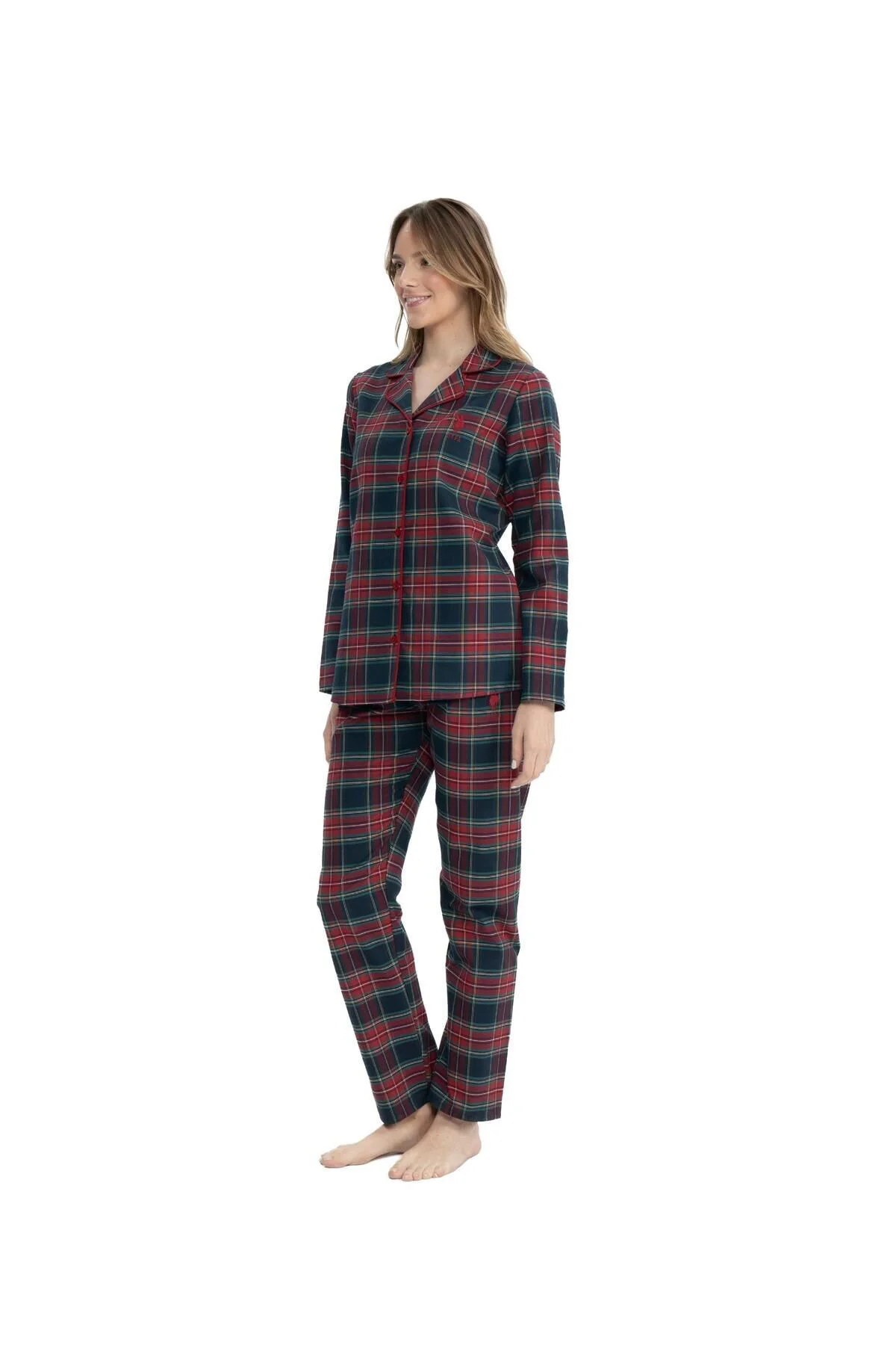 Orijinal Lisanslı Kadın Lacivert Boydan Patlı Pijama Takımı  17130