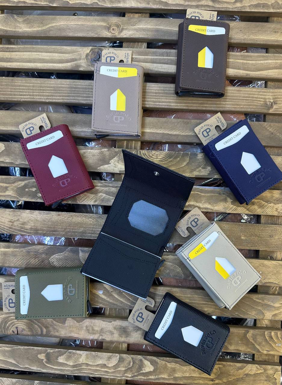 David Polo Orijinal Otomatik Mekanizmali Kutulu Para & Kartlikli Cüzdan