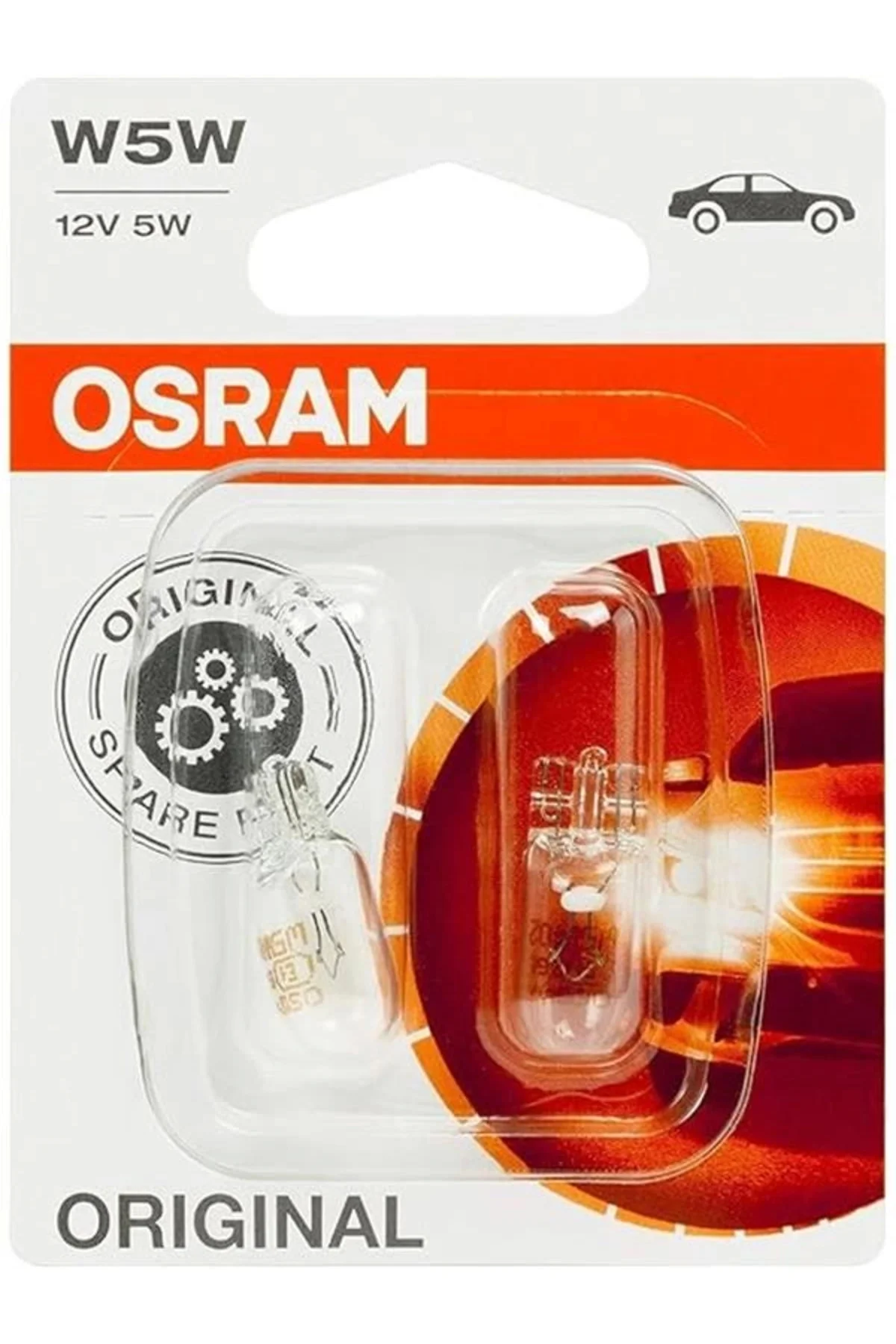 Orijinal W5 W Halojen, Konum ve Plakası Işığı Double Blister beya