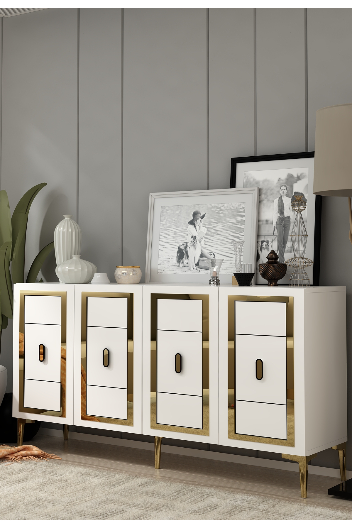 Cantek Dizayn Orionct (Kb150) Konsol Beyaz-Altin