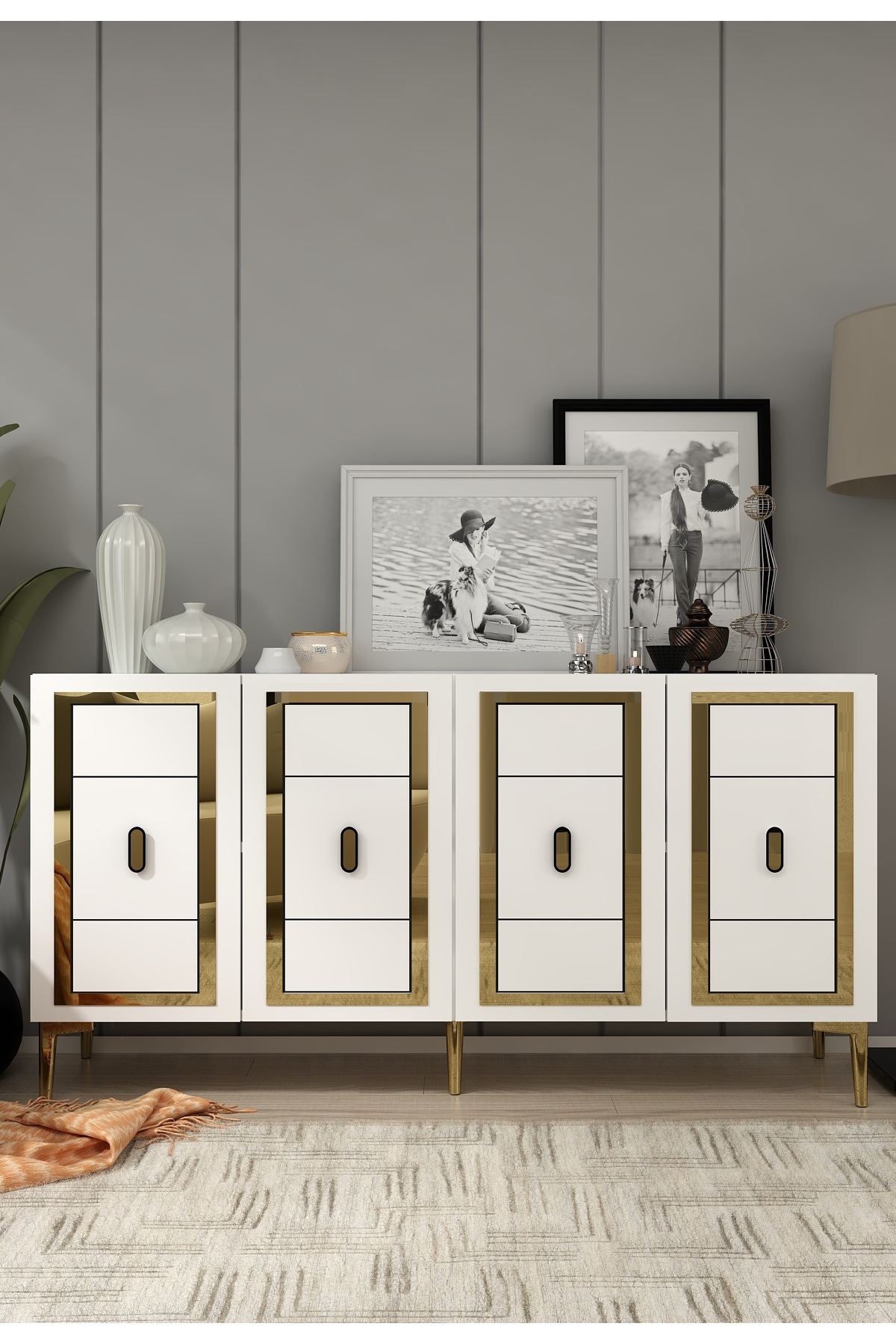 Cantek Dizayn Orionct (Kb150) Konsol Beyaz-Altin