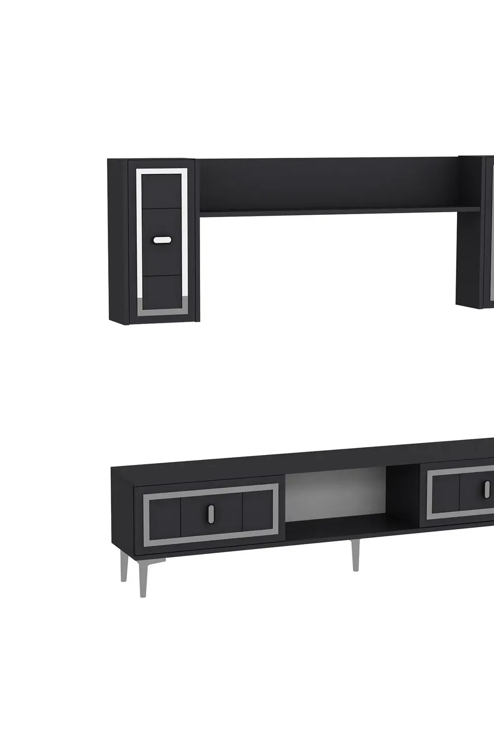 ORİONCT TV ÜNİTESİ TAKIMI ANTRASİT-GÜMÜŞ