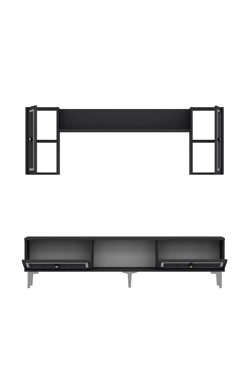 ORİONCT TV ÜNİTESİ TAKIMI ANTRASİT-GÜMÜŞ