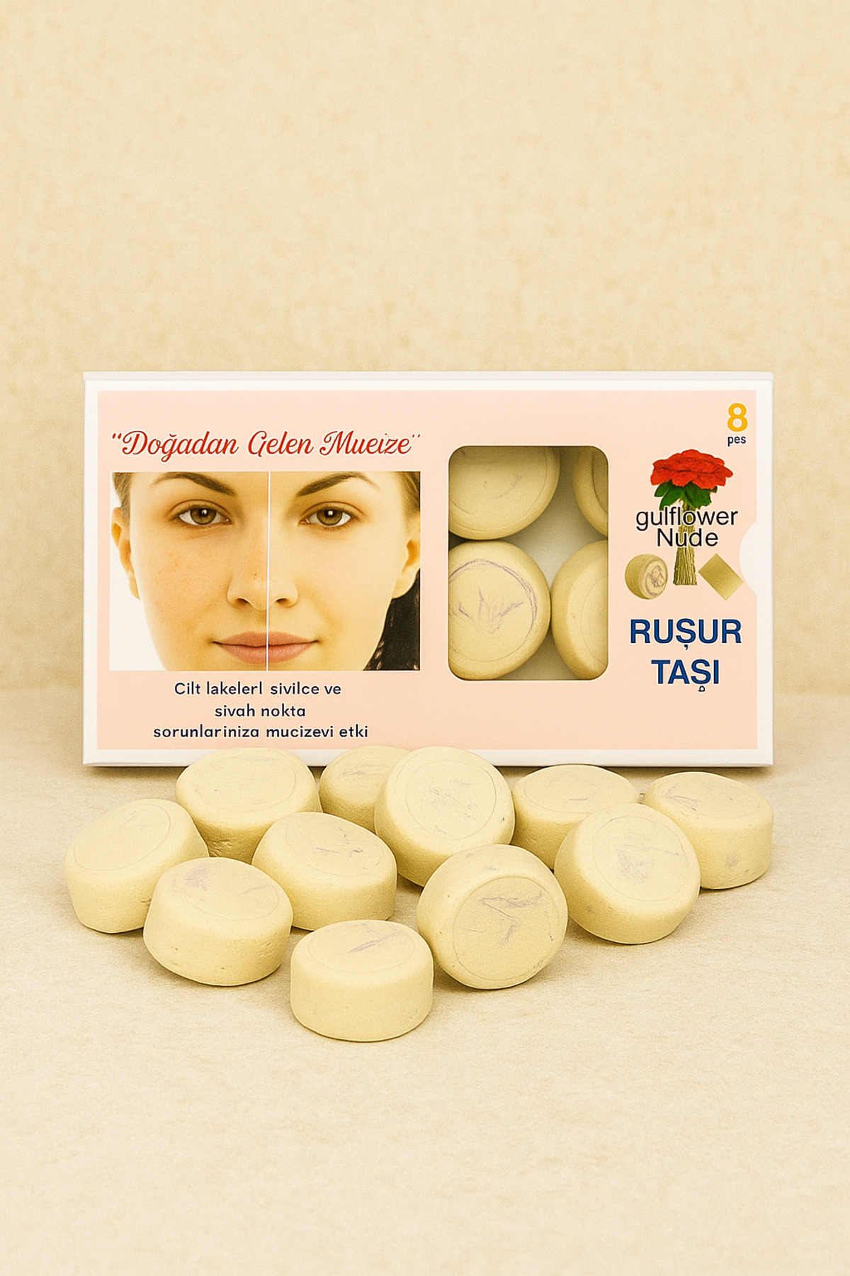 Orjinal 8 Adet Iran Ruşur Taşı Mühürlü Doğal Peeling