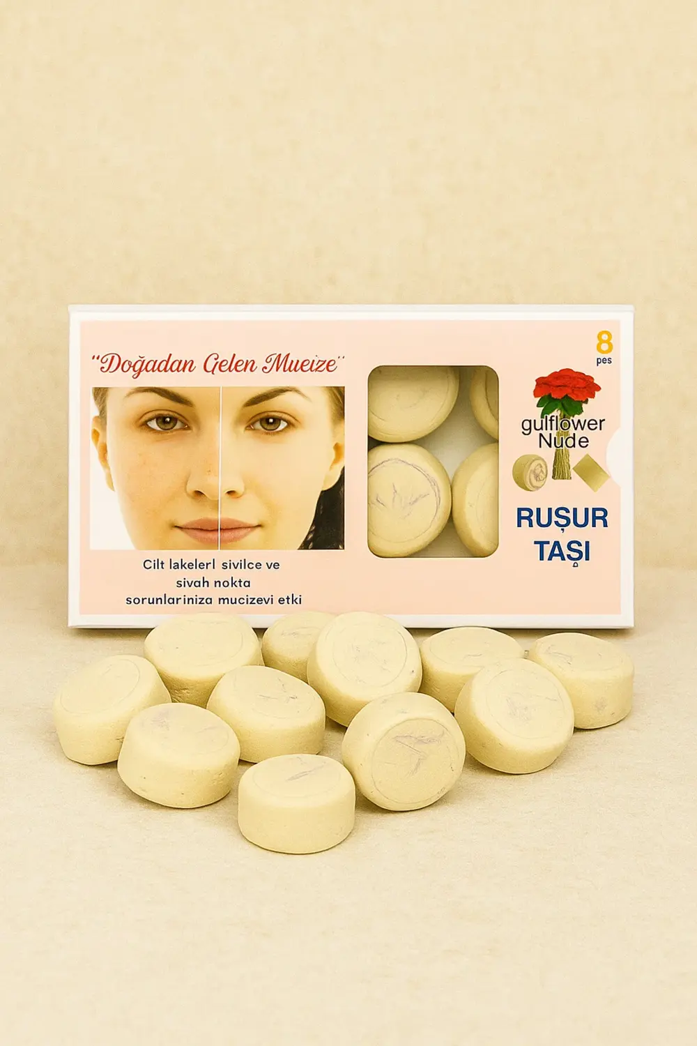 Orjinal 8 Adet Iran Ruşur Taşı Mühürlü Doğal Peeling