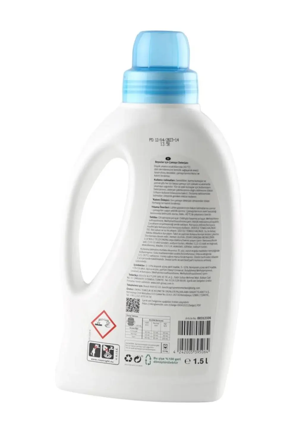 -orjinal Beyazlar Için Sıvı Çamaşır Deterjanı 1.5 Litre