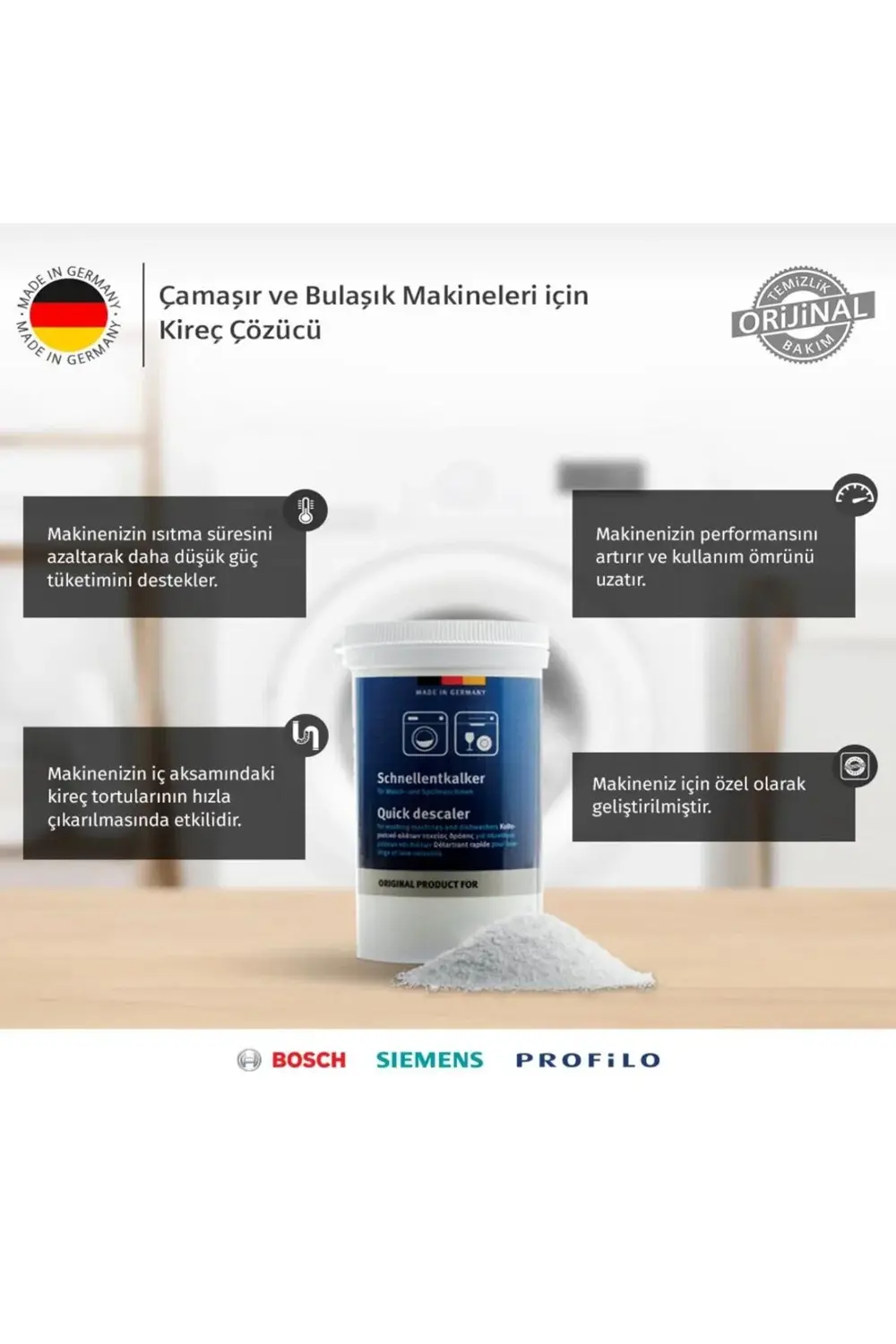 Orjinal Bosch, Sıemens Profilo Çamaşır ve Bulaşık Makineleri Için
