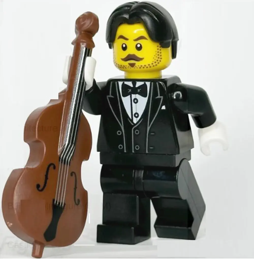 Orjinal Lego Minifigür Bass Player