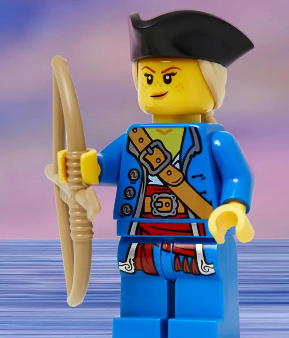 Orjinal Lego Minifigür Female Pirate Tricorne Hat with Bow