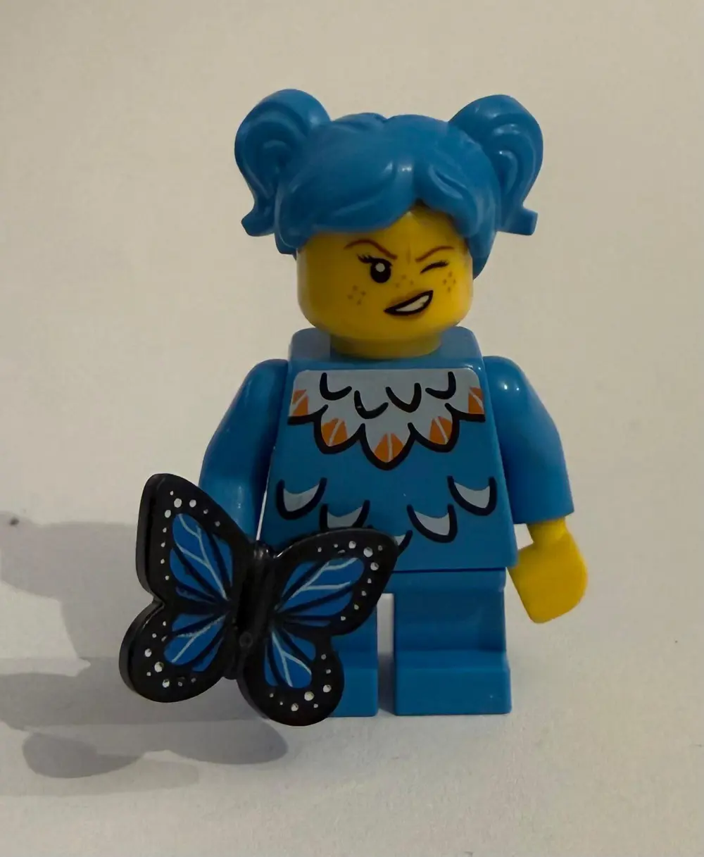 Orjinal Lego Minifigür Girl with Butterfly