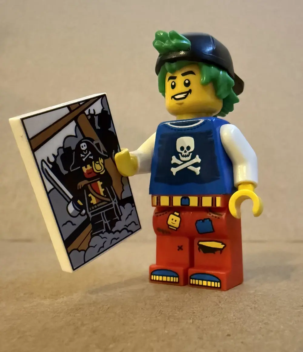 Orjinal Lego Minifigür Pirates Fan Boy