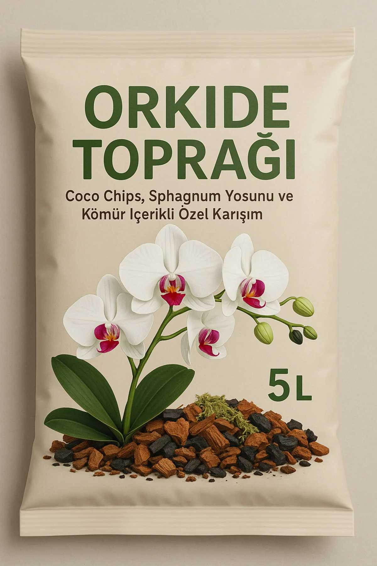 Orkide Toprağı 5 Litre – Coco Chips, Sphagnum Yosunu ve Kömür Karışımlı Özel Substrat Orkide Toprağı 5 Litre – Coco Chips, Sphagnum Yosunu ve Kömür Karışımlı Özel Substrat