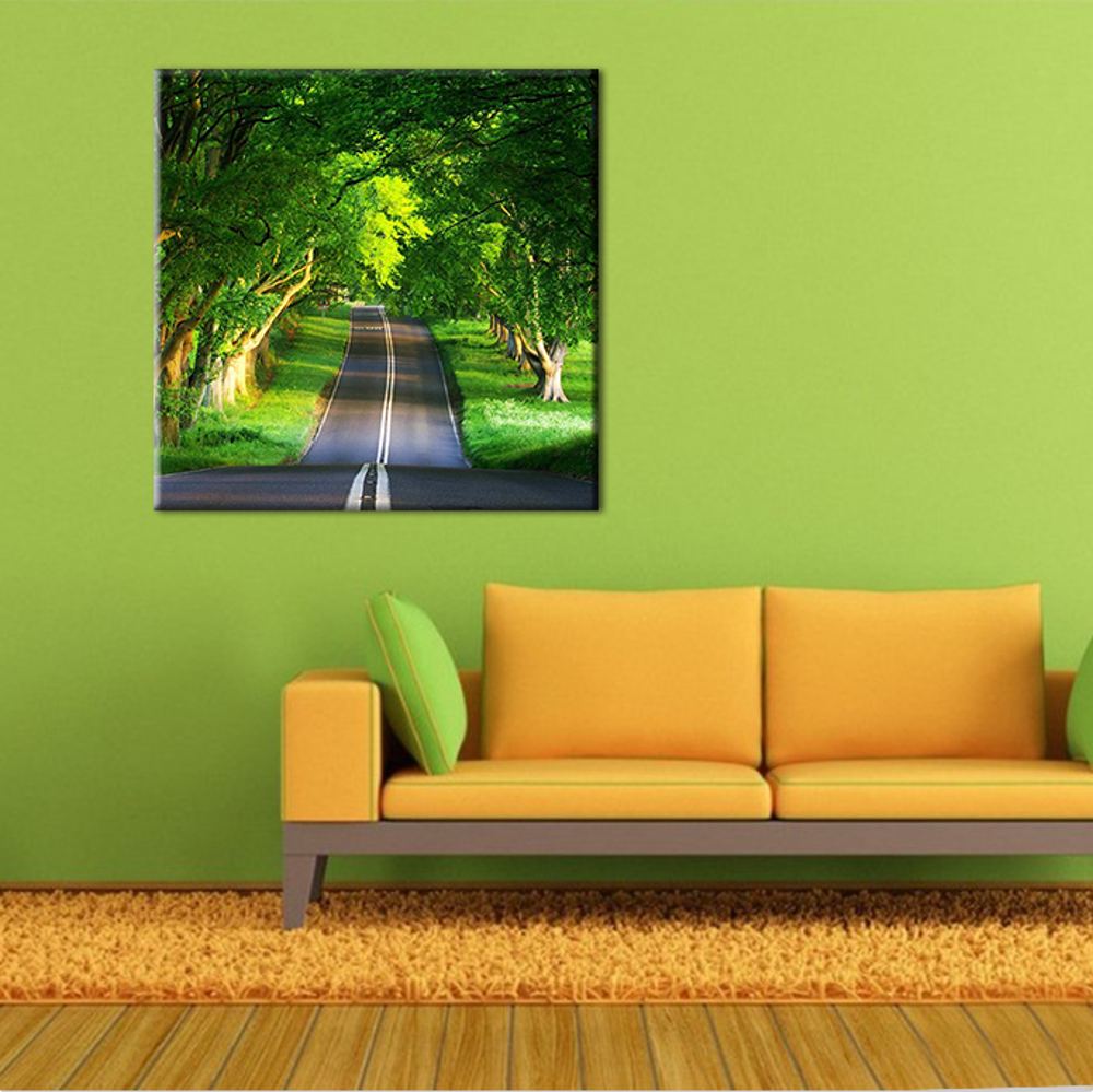 Orman İçindeki Yol Kanvas Tablo Orman İçindeki Yol Kanvas Tablo
