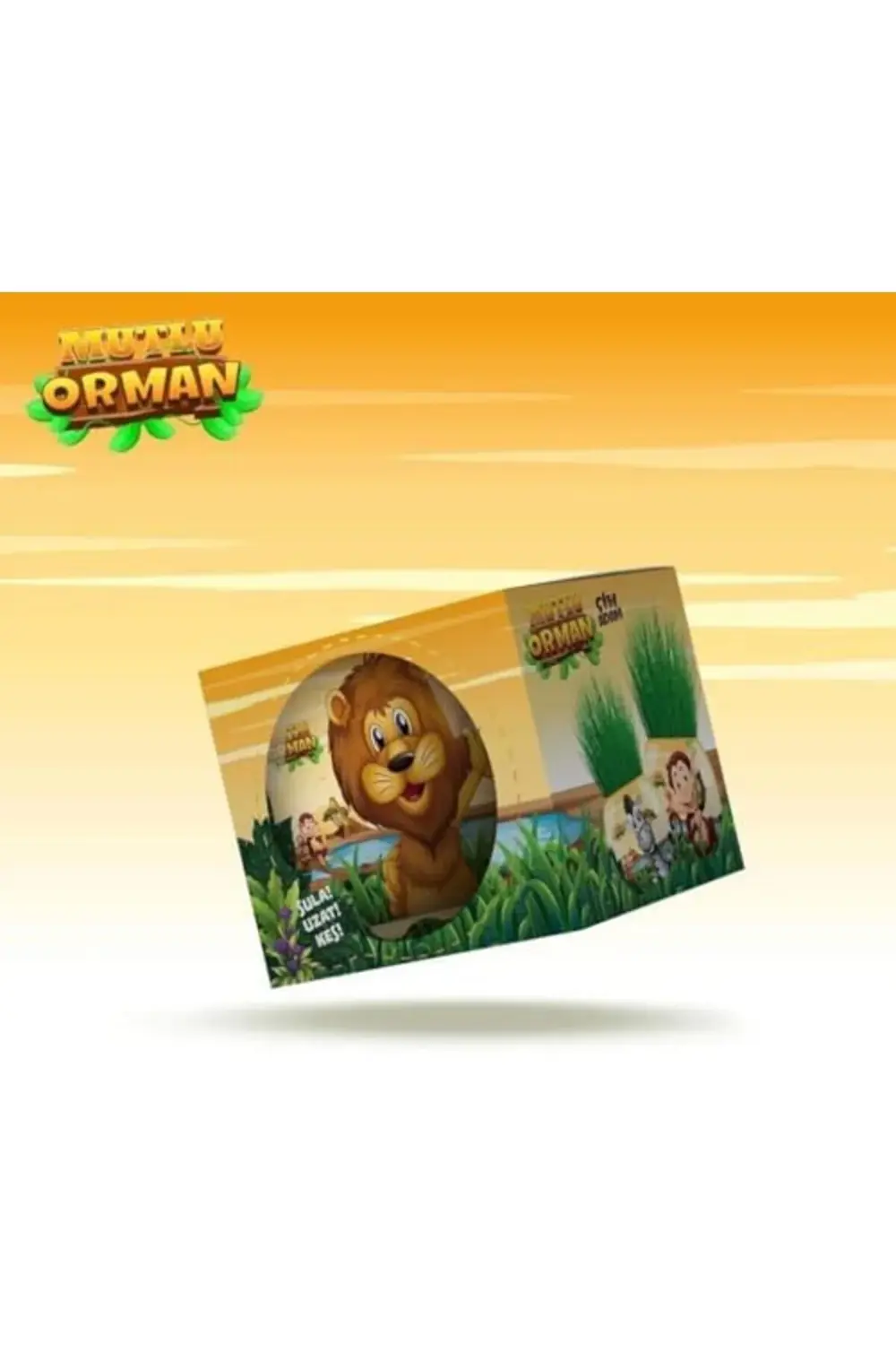 Orman Temalı XL Çim Adam 6'lı Set – Çocuklar İçin Eğitici ve Bitk