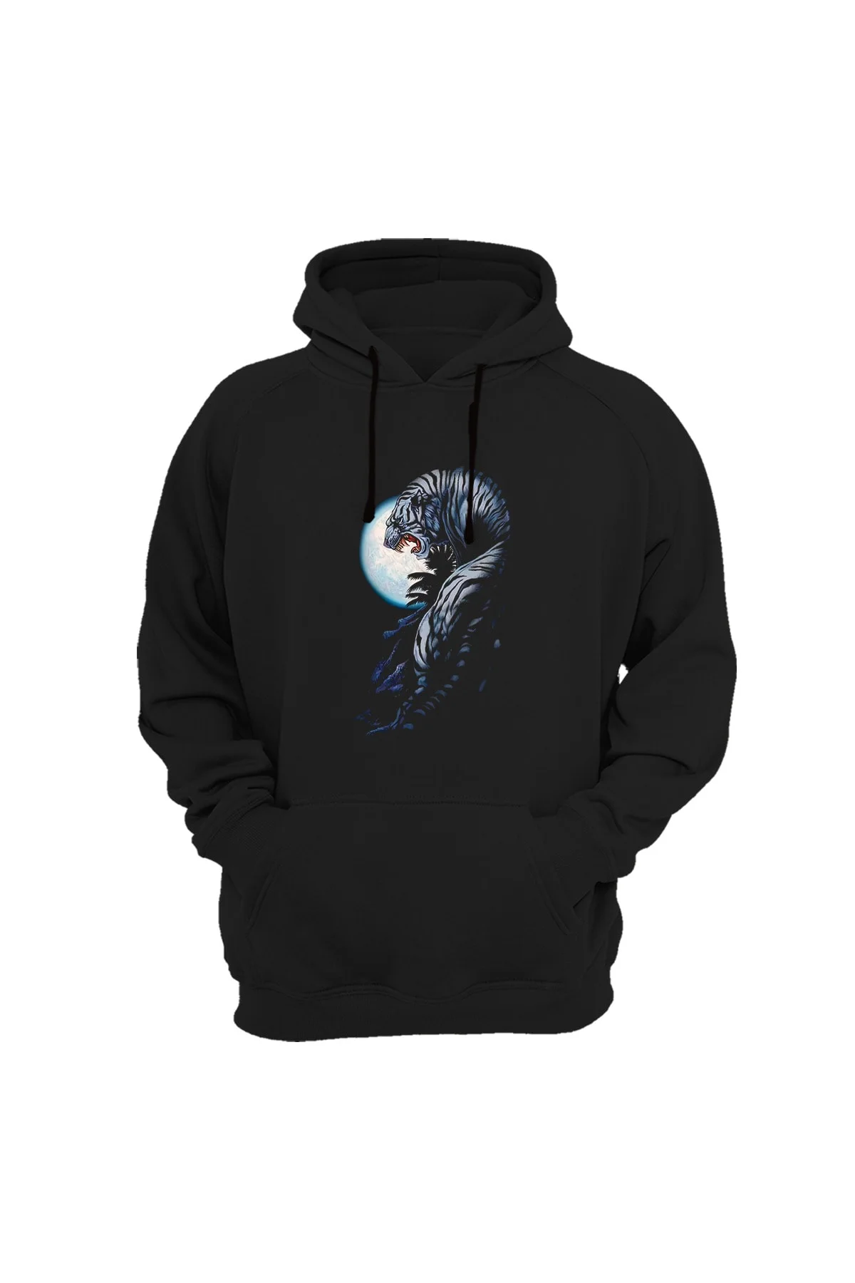 Ormanın Kralları Serisi Goril Kral Basklı Kalın Kapüşonlu Sweatshirt Hoodie