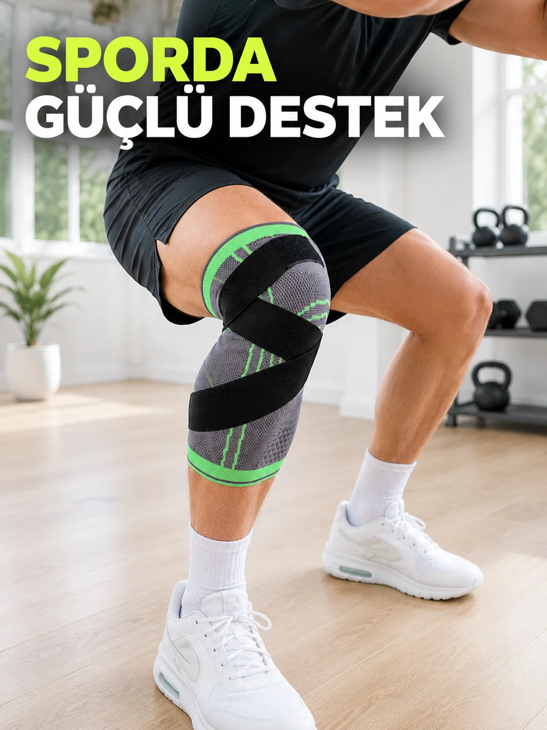 Örme Sporcu Dizliği Ayarlanabilir Çapraz Destek Bantlı Esnek Diz Koruyucu Fiyatı, Yorumları ve Özellikleri