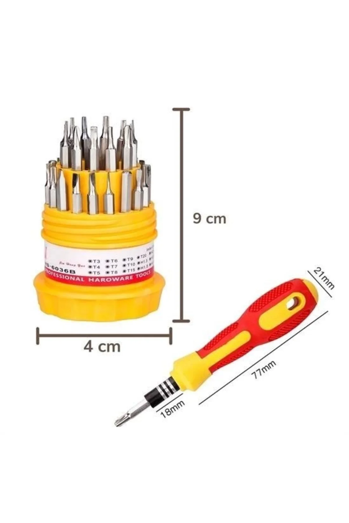 Orta 31 Parça Hassas Tornavida Bits Uç Seti Yumurta Tornavida ( L