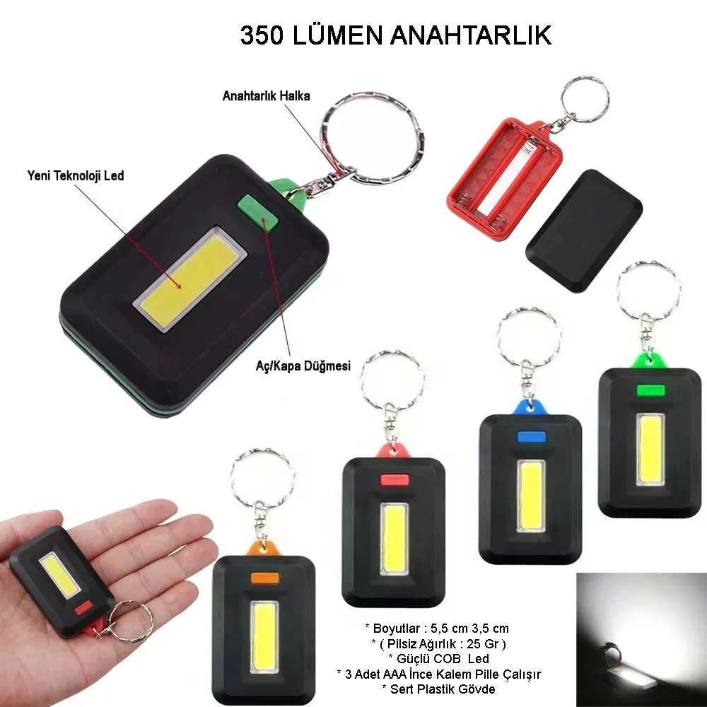 Orta Aydınlatmalı 350 Lümen Anahtarlık Fener Wt-377 - COB LED Anahtarlık Fiyatı, Yorumları ve Özellikleri