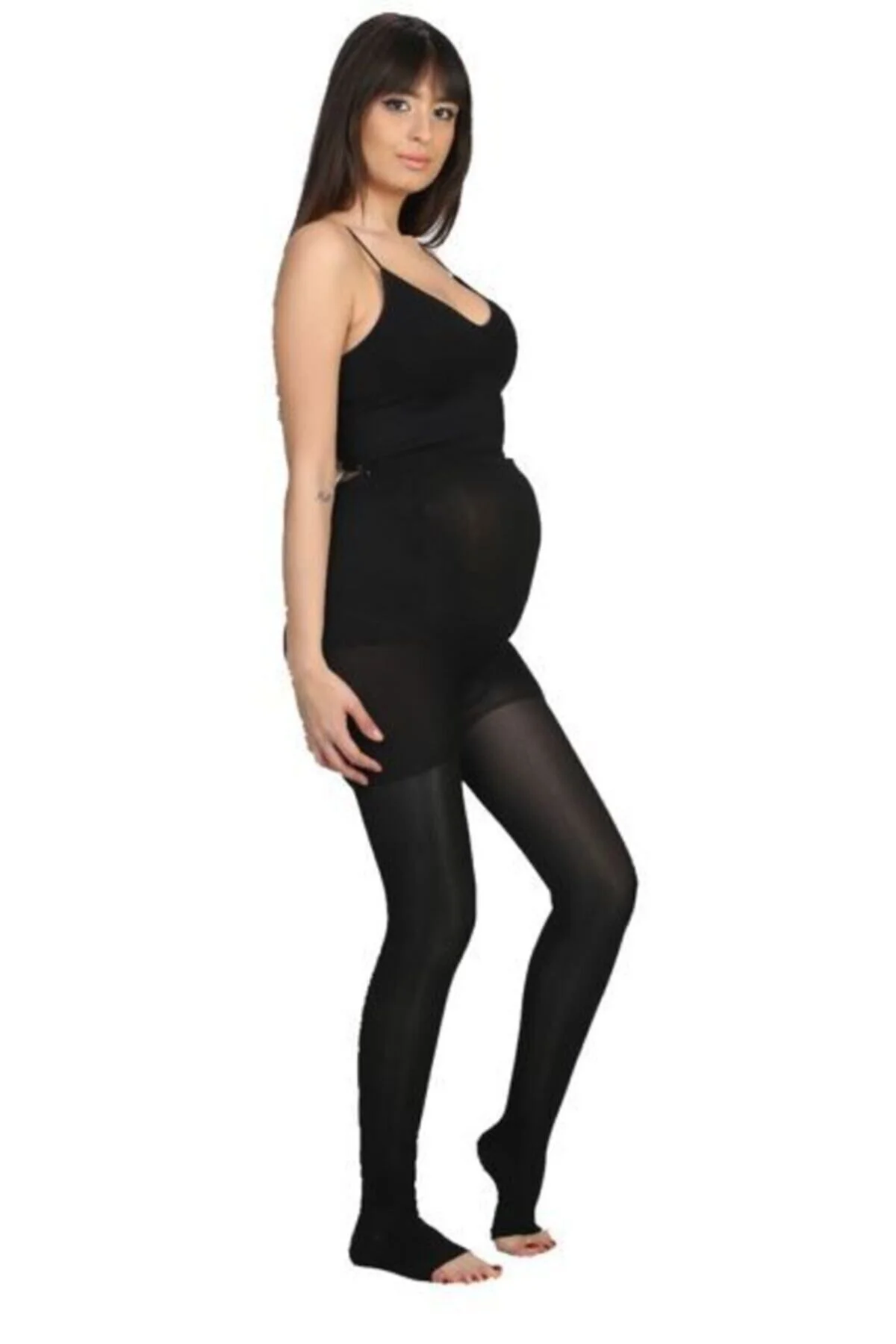 Orta Basınçlı (23 - 32 Mmhg) Hamile Külotlu Varis Çorabı Siyah (b